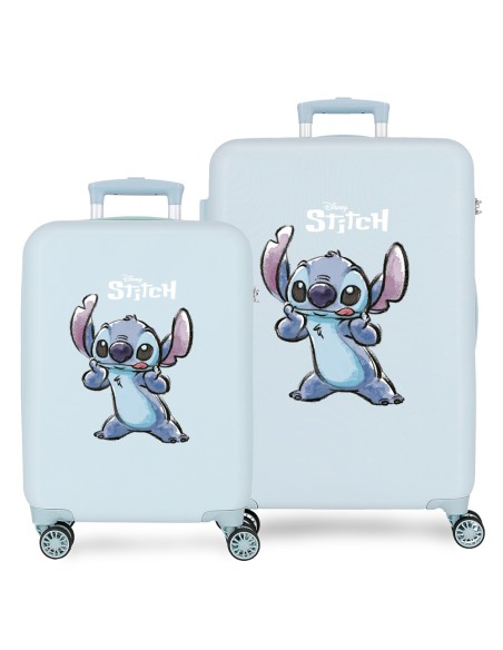SET/2TROLLEY ABS 55-65CM. 4R.STITCH MAKE A FACE